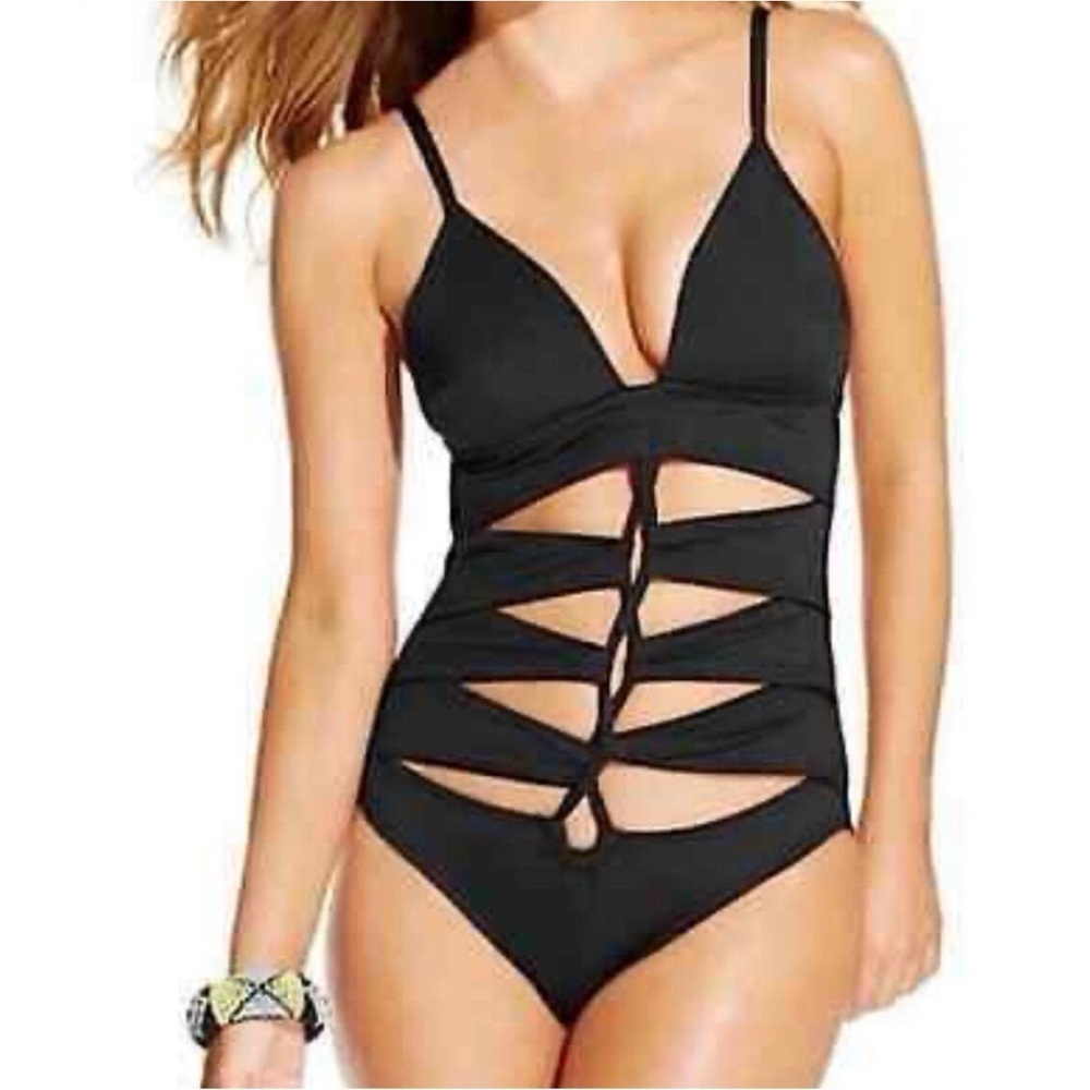 Kenneth Cole Strappy Black Swimsuit